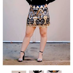 Sequins Mini Skirt